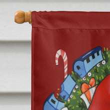 Load image into Gallery viewer, Santa Claus Wreath of Cheer Flag Canvas House Size PJH3022CHF
