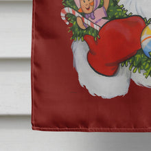 Load image into Gallery viewer, Santa Claus Wreath of Cheer Flag Canvas House Size PJH3022CHF