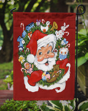 Load image into Gallery viewer, Santa Claus Wreath of Cheer Garden Flag – Decorative Outdoor Yard Flag PJH3022GF