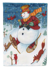 Load image into Gallery viewer, Snowman Snow Shooin Garden Flag – Decorative Outdoor Yard Flag PJH3027GF