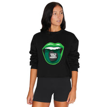 Load image into Gallery viewer, Who's Your Paddy Lips Black Crewneck