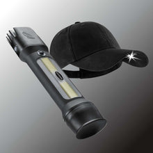 Load image into Gallery viewer, POWER Bundle POWERCAP 3.0 LED Lighted Hat + FLATEYE Flashlight Lantern FRL-2100