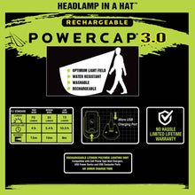 Load image into Gallery viewer, POWER Bundle POWERCAP 3.0 LED Lighted Hat + FLATEYE Flashlight Lantern FRL-2100