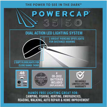 Load image into Gallery viewer, POWERCAP LED Beanie Cap 35/50 Ultra-Bright Hands Free LED Lighted Battery Powered Headlamp Hat
