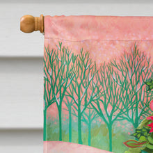 Load image into Gallery viewer, Poinsetta Oh Christmas Tree Flag Canvas House Size PPD3007CHF