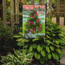 Load image into Gallery viewer, Poinsetta Oh Christmas Tree Garden Flag – Decorative Outdoor Yard Flag PPD3007GF