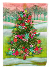 Load image into Gallery viewer, Poinsetta Oh Christmas Tree Garden Flag – Decorative Outdoor Yard Flag PPD3007GF
