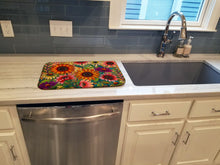 Load image into Gallery viewer, Fall Sunflower Surprise Dish Drying Mat – Absorbent, Artistic Kitchen Essentials PPD3014DDM