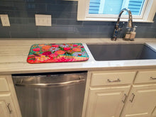 Load image into Gallery viewer, Polka Dots Flowers Dish Drying Mat – Absorbent, Artistic Kitchen Essentials PPD3019DDM