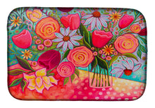 Load image into Gallery viewer, Polka Dots Flowers Dish Drying Mat – Absorbent, Artistic Kitchen Essentials PPD3019DDM