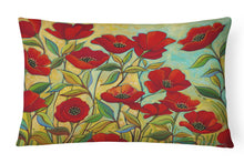 Load image into Gallery viewer, Poppy Garden Flowers Canvas Fabric Decorative Pillow PPD3020PW1216