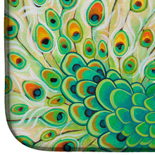 Load image into Gallery viewer, Pretty Pretty Peacock Dish Drying Mat – Absorbent, Artistic Kitchen Essentials PPD3021DDM