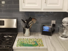 Load image into Gallery viewer, Pretty Pretty Peacock Glass Cutting Boards – Durable, Decorative Kitchen Art Large PPD3021LCB