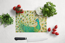Load image into Gallery viewer, Pretty Pretty Peacock Glass Cutting Boards – Durable, Decorative Kitchen Art Large PPD3021LCB