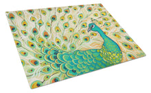 Load image into Gallery viewer, Pretty Pretty Peacock Glass Cutting Boards – Durable, Decorative Kitchen Art Large PPD3021LCB