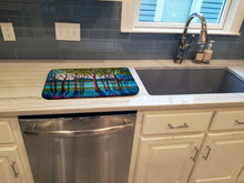Load image into Gallery viewer, Tanzanite River Dish Drying Mat – Absorbent, Artistic Kitchen Essentials PPD3022DDM