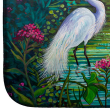 Load image into Gallery viewer, Testing the Waters Heron Dish Drying Mat – Absorbent, Artistic Kitchen Essentials PPD3023DDM