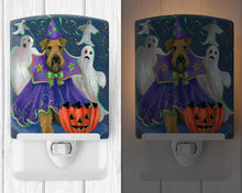 Load image into Gallery viewer, Airedale Boo Hoo Halloween Ceramic Night Light PPP3002CNL