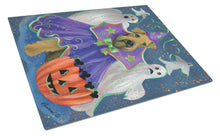 Load image into Gallery viewer, Airedale Boo Hoo Halloween Glass Cutting Boards – Durable, Decorative Kitchen Art Large PPP3002LCB