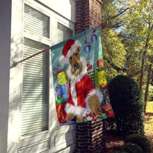 Load image into Gallery viewer, Airedale Santa Christmas Flag Canvas House Size PPP3004CHF