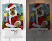 Load image into Gallery viewer, Airedale Santa Christmas Ceramic Night Light PPP3004CNL