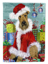 Load image into Gallery viewer, Airedale Santa Christmas Garden Flag – Decorative Outdoor Yard Flag PPP3004GF