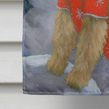 Load image into Gallery viewer, Airedale Snowpeople Christmas Flag Canvas House Size PPP3005CHF