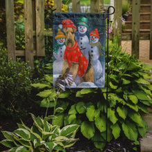 Load image into Gallery viewer, Airedale Snowpeople Christmas Garden Flag – Decorative Outdoor Yard Flag PPP3005GF