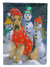 Load image into Gallery viewer, Airedale Snowpeople Christmas Garden Flag – Decorative Outdoor Yard Flag PPP3005GF