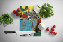 Load image into Gallery viewer, Airedale Storybook Tails Christmas Glass Cutting Boards – Durable, Decorative Kitchen Art Large PPP3006LCB