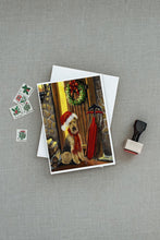 Load image into Gallery viewer, Airedale Welcome Home Christmas Greeting Cards -  Blank Note Cards – 8-Pack of Artist-Designed Cards with Envelopes