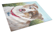Load image into Gallery viewer, Australian Shepherd Scarlet Glass Cutting Boards – Durable, Decorative Kitchen Art Large PPP3009LCB