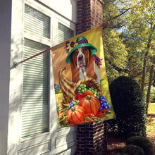 Load image into Gallery viewer, Basset Hound Autumn Flag Canvas House Size PPP3010CHF