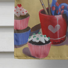 Load image into Gallery viewer, Basset Hound Cupcake Hound Flag Canvas House Size PPP3011CHF