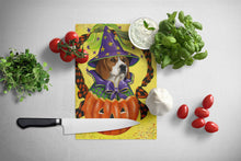 Load image into Gallery viewer, Beagle Halloweenie Glass Cutting Boards – Durable, Decorative Kitchen Art Large PPP3015LCB