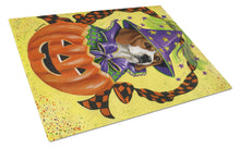 Load image into Gallery viewer, Beagle Halloweenie Glass Cutting Boards – Durable, Decorative Kitchen Art Large PPP3015LCB
