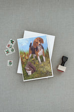 Load image into Gallery viewer, Beagle Hunter Hunted Greeting Cards -  Blank Note Cards – 8-Pack of Artist-Designed Cards with Envelopes