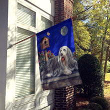 Load image into Gallery viewer, Bearded Collie Moon shine Flag Canvas House Size PPP3018CHF