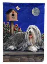 Load image into Gallery viewer, Bearded Collie Moon shine Flag Canvas House Size PPP3018CHF