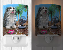 Load image into Gallery viewer, Bearded Collie Cool Summer Ceramic Night Light PPP3019CNL