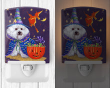 Load image into Gallery viewer, Bichon Frise Boo Halloween Ceramic Night Light PPP3020CNL