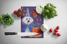 Load image into Gallery viewer, Bichon Frise Boo Halloween Glass Cutting Boards – Durable, Decorative Kitchen Art Large PPP3020LCB