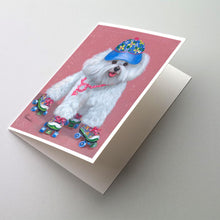 Load image into Gallery viewer, Bichon Frise Girls do it Better Greeting Cards -  Blank Note Cards – 8-Pack of Artist-Designed Cards with Envelopes