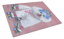 Load image into Gallery viewer, Bichon Frise Girls do it Better Glass Cutting Boards – Durable, Decorative Kitchen Art Large PPP3021LCB