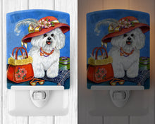 Load image into Gallery viewer, Bichon Frise Mademoiselle Ceramic Night Light PPP3023CNL