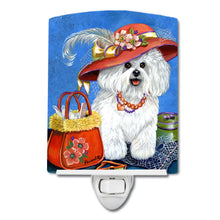Load image into Gallery viewer, Bichon Frise Mademoiselle Ceramic Night Light PPP3023CNL