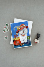Load image into Gallery viewer, Bichon Frise Mademoiselle Greeting Cards -  Blank Note Cards – 8-Pack of Artist-Designed Cards with Envelopes