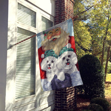 Load image into Gallery viewer, Bichon Frise Santa Christmas Flag Canvas House Size PPP3024CHF