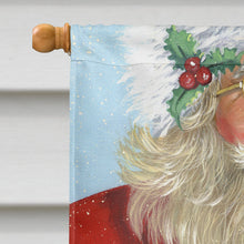 Load image into Gallery viewer, Bichon Frise Santa Christmas Flag Canvas House Size PPP3024CHF