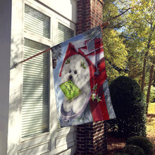 Load image into Gallery viewer, Bichon Frise Santa's List Christmas Flag Canvas House Size PPP3025CHF